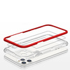 Klare 3in1 Hülle für iPhone 11 Pro Frame Cover Gel Rot