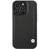 Original Handyhülle IPHONE 14 PRO MAX BMW Hardcase Leather Blue Dots (BMHCP14X22RBDK) schwarz