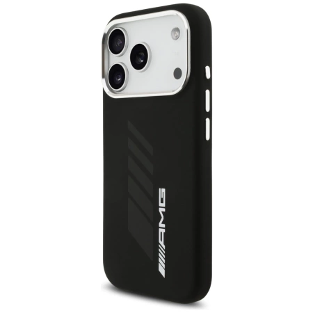 AMG Silikon-Hülle im Oversize-Rhombus-Design mit MagSafe-Funktion für iPhone 17 Pro – Schwarz