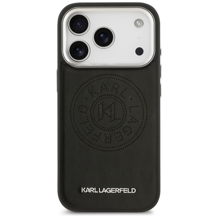 Karl Lagerfeld nakładka Magsafe PU case with Karl round point logo metal camera buttons and logo do iPhone 17 Pro czarna