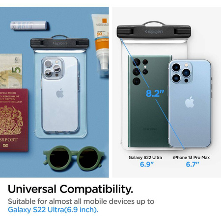SPIGEN A601 UNIVERSAL WATERPROOF CASE CRYSTAL CLEAR