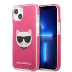 Original Case IPHONE 13 MINI Karl Lagerfeld Hardcase Choupette Head (KLHCP13STPECPI) pink