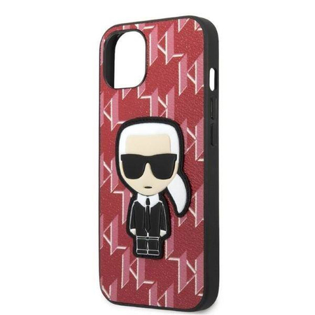 Original Case IPHONE 13 MINI Karl Lagerfeld Hardcase Monogram Ikonik Patch red