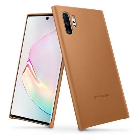 Samsung Leather Cover skórzane etui pokrowiec ze skóry naturalnej Samsung Galaxy Note 10 biały (EF-VN970LWEGWW)