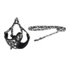 Dog set Dogness harness and leash (Daisy Black)