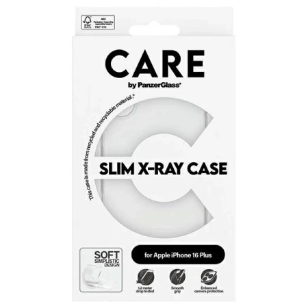 Etui CARE by PanzerGlass X-Ray Soft Basic Case z MagSafe na iPhone 16 Plus - przezroczyste