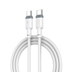XO kabel NB208B PD USB-C - USB-C 1,0m 60W biały