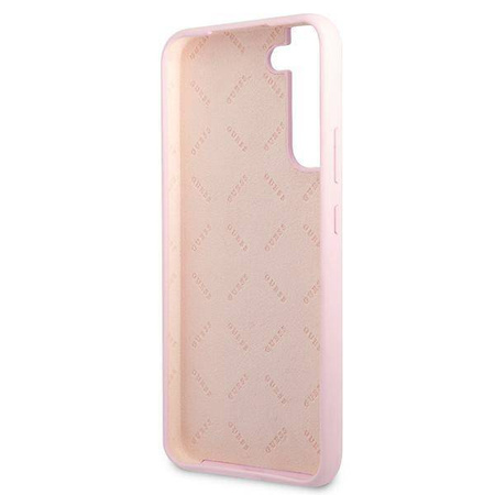 Guess GUHCS22MLSLMGLA S22 + S906 lavender / lavender hardcase Silicone Script Metal Logo