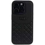 Audi Echtleder iPhone 14 Pro 6,1&quot; schwarz/schwarz Hardcase AU-TPUPPCIP14P-Q8/D1-BK