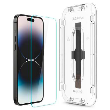 GEHÄRTETES GLAS Spigen GLAS.TR „EZ FIT“ 2ER-PACK IPHONE 14 PRO KLAR