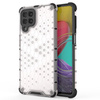 Honeycomb case armored cover with a gel frame for Samsung Galaxy M53 5G transparent