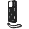 Karl Lagerfeld Saffiano Crystals w/Chain iPhone 16 Pro Case - Schwarz