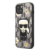 Original Handyhülle IPHONE 13 MINI Karl Lagerfeld Flower Ikonik Karl (KLHCP13SPMNFIK1) grau
