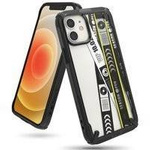 Ringke Fusion X Design etui pancerny pokrowiec z ramką iPhone 12 mini czarny (Ticket band) (XDAP0018)