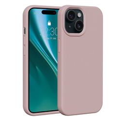 Nakładka Etteri Silicone Case do iPhone 15 6,1" jasnoróżowa