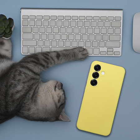 Futerał SILICONE 2mm do XIAOMI REDMI 15 4G żółty