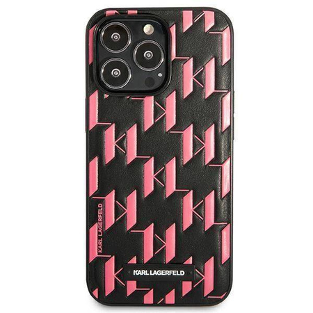 Original Case IPHONE 13 PRO MAX Karl Lagerfeld Hardcase Monogram Plaque (KLHCP13XMNMP1P) pink