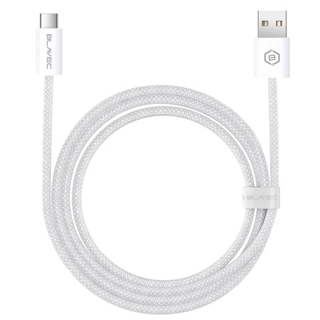 Blavec Kabel Candy oplot - USB na Typ C - PD 60W 3A 2 metry (CCA-UC3W20) biały