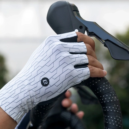 Rockbros Rennradhandschuhe Größe: L - Schwarz und Weiß