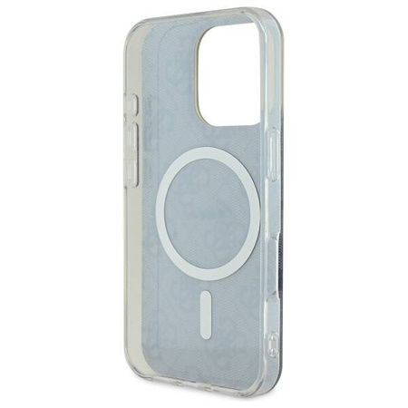 Original Handyhülle IPHONE 16 PRO MAX Guess Hardcase IML 4G MagSafe (GUHMP16XH4STK) schwarz
