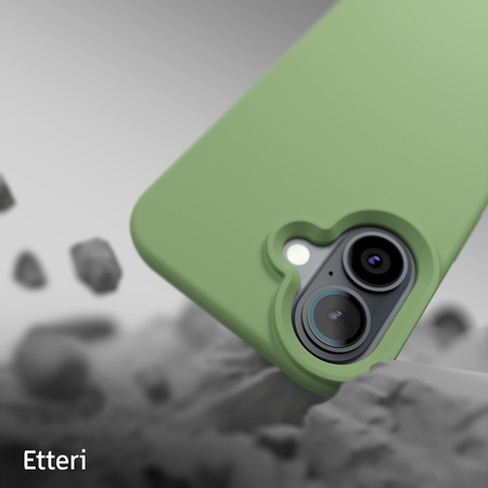 Nakładka Etteri Silicone Case do iPhone 16 Plus 6,7" jasnozielona