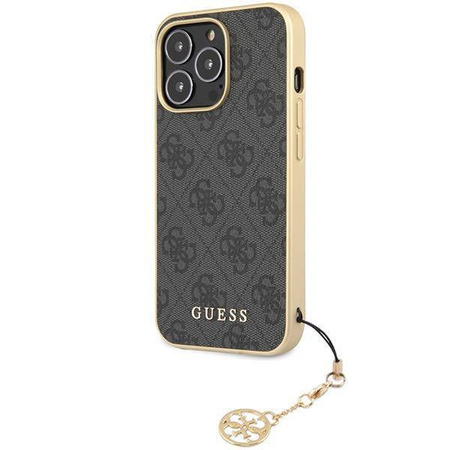 Guess GUHCP15LGF4GGR iPhone 15 Pro 6.1&quot; gray/gray hardcase 4G Charms Collection