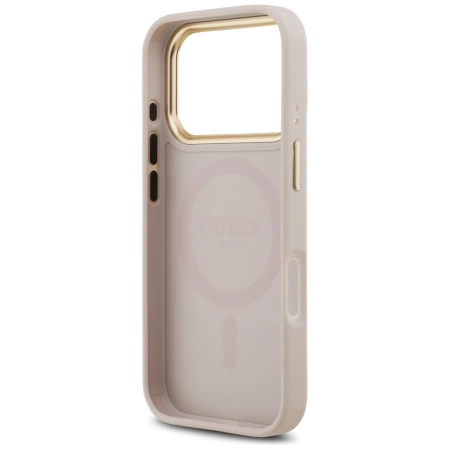 Guess 4G PU Classic Logo MagSafe Case for iPhone 17 Pro - Pink