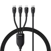 Baseus Flash Series 3 3in1 cable 100W USB-C - USB-C+USB-C+ Lightning 1.5m + 3 x 0.25 m - black