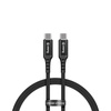 Crong Armor Link - Kabel 100W 5A USB-C do USB-C w oplocie 200cm (czarny)
