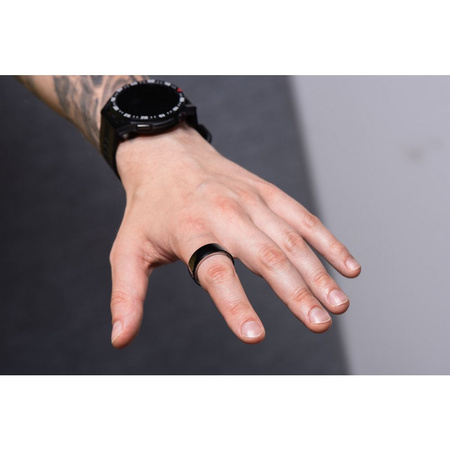 Smart Ring R8- inteligentny pierścień ceramiczny ze stacją ładującą rozmiar 18mm czarny