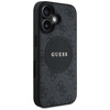 Original Handyhülle IPHONE 16 Guess 4G Circle Classic Logo MagSafe schwarz