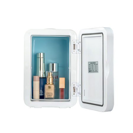 XO mini lodówka samochodowa CZ015 biała z lusterkiem LED