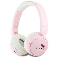 Hello Kitty Face Logo Bluetooth On-Ear Headphones - Pink