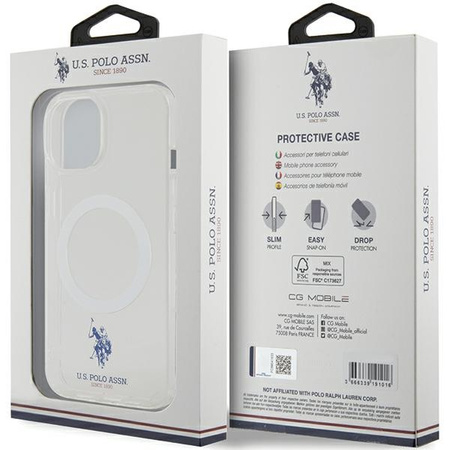 US Polo USHMP15SUCIT iPhone 15 6.1&quot; transparent MagSafe Collection