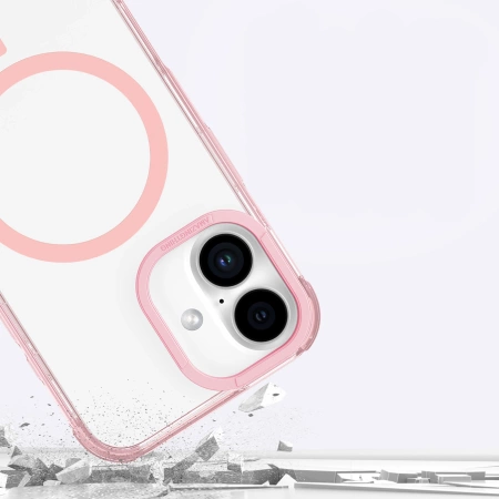Etui silikonowe AMAZINGTHING Omni Mag Case do iPhone 16 Plus - ciemnoróżowe