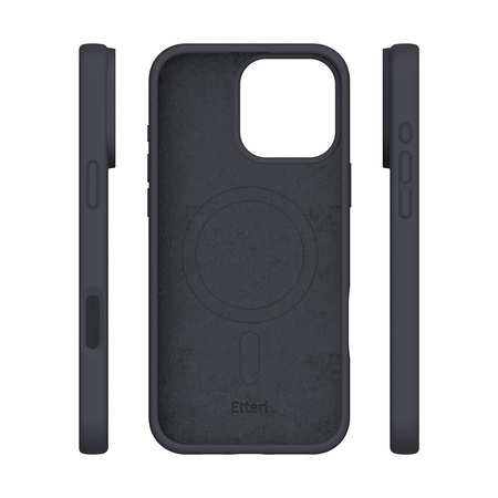 Nakładka Etteri Silicone Mag do iPhone 16 Pro 6,3" czarna