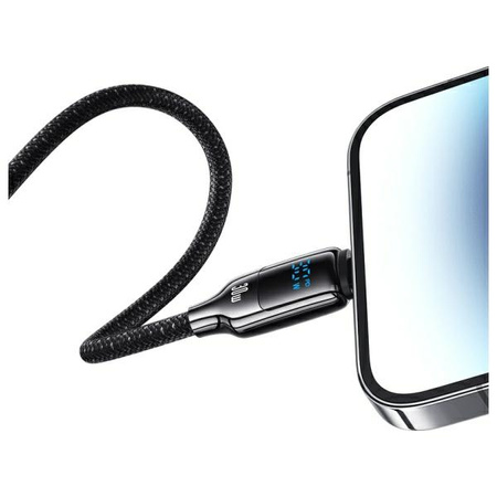 USAMS Kabel USB-C na Lightning 30W 1,2m  Digital Display Zinc Alloy Fast Charging Data Cable HX Series SJ741USB01 (US-SJ741)