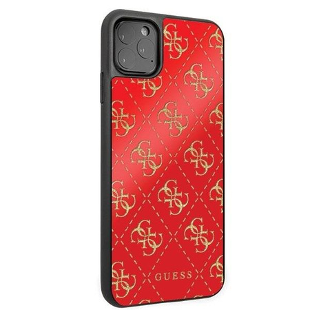 Etui Guess GUHCN654GGPRE iPhone 11 Pro Max czerwony/red hard case 4G Double Layer Glitter