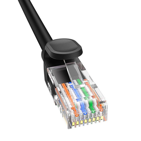 Baseus High Speed Cat 5 RJ-45 Ethernet-Kabel 1000 Mbit/s 0,5 m rund – Schwarz