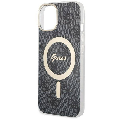 Guess nakładka do iPhone 14 6,1" GUHMP14SH4STK czarna hardcase Magsafe IML 4G
