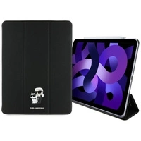 Karl Lagerfeld Saffiano Magnetische Karl &amp; Choupette iPad Air 13" 2024 Buchcover-Hülle - Schwarz