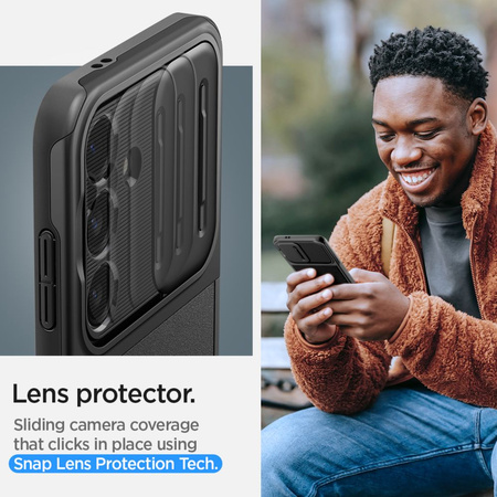 Spigen Optik Armor Hülle für Samsung Galaxy S24 – Schwarz