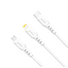 Kabel 3w1 1m USB - Micro USB + Lightning + USB-C Denmen D05E biały
