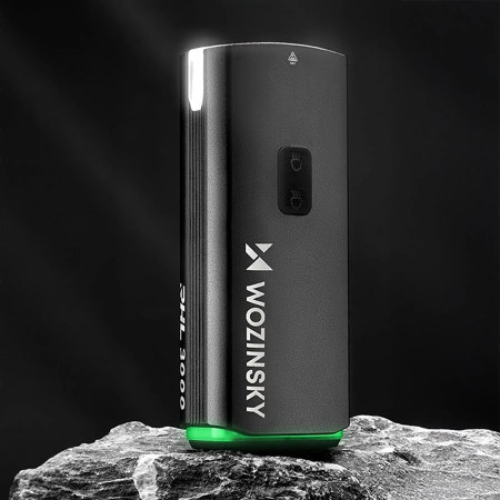 Lampka rowerowa przednia Wozinsky + kabel USB-C (3000 lm) - czarna