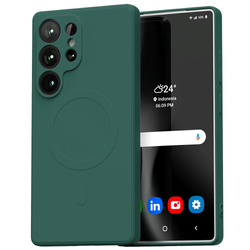 Mercury MagSafe Semi-Silicone Sam S25    Ultra S938 zielony /green