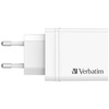 Verbatim Ładowarka sieciowa 30W 3xUSB-A/ USB-C PD 3.0 CHR-30EU2 biały/white 49701