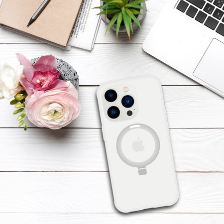 Tel Protect Magical Magsafe Stand Case do Iphone 15 Plus srebrny