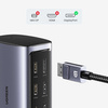 Ugreen wielofunkcyjna stacja dokująca HUB 12w1 USB C USB HDMI DP RJ45 AUX SD TF szara (CM555)