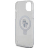 Original Handyhülle IPHONE 15 PLUS / 14 PLUS Karl Lagerfeld Hardcase Ring Stand Karl&Choupettte MagSafe weiß