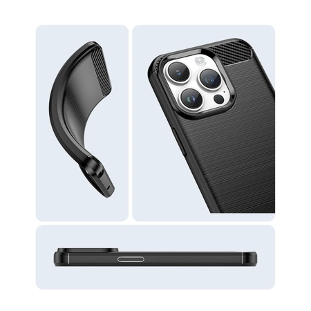Carbon Case iPhone 14 Pro flexible Gel-Rückseite blau